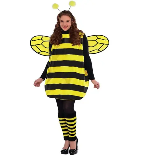 Halloween Bee Fancy Dress Sexy Honeybee Costume Carnival Cosplay Outfit PQ88A