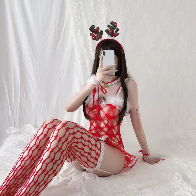 Christmas Bunny Lingerie Sexy Xmas Costume For Women PQ7435