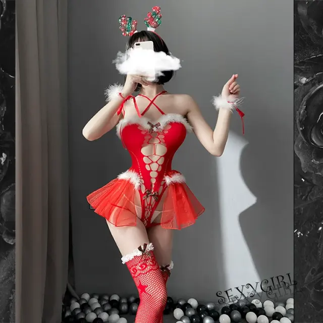Christmas Bunny Lingerie Sexy Xmas Costume For Women PQ7435