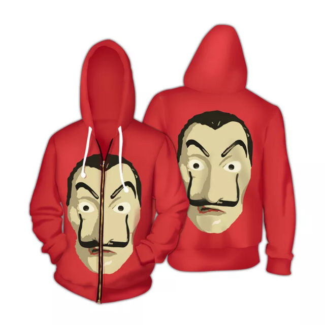Winter Money Heist Hoodies Popular TV series Sweater Cosplay Jacket PQ2022