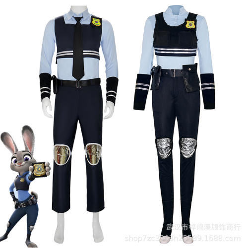 Zootopia Costume Carnival Zootropolis Uniform Animal Animated Films Cos Outfit PQ565