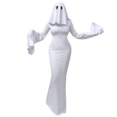 White Ghost Fancy Dress Cosplay Uniform Halloween COS Costume PQ8085