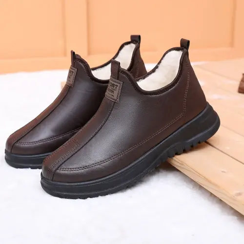 Winter Men's Cotton Snow Shoes with plush, Middle-aged Elderly Casual Dad Shoes PQ-A02