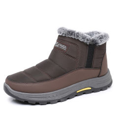 Winter Men's Snow Shoes with plush, Middle-aged Elderly Casual Cotton Shoes PQ-M216