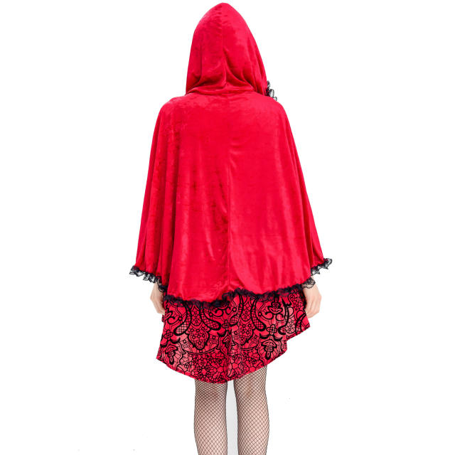 Fairy Tale Little Red Riding Hood Plays Uniform Halloween Costume PQ7403