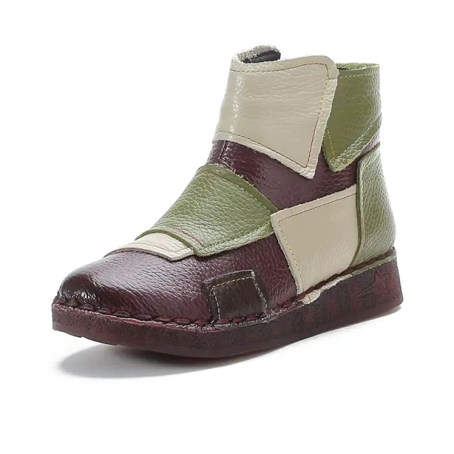 Woman Fashion Genuine Leather Martin Shoes Cowhide Winter Boots For Female PQ9502