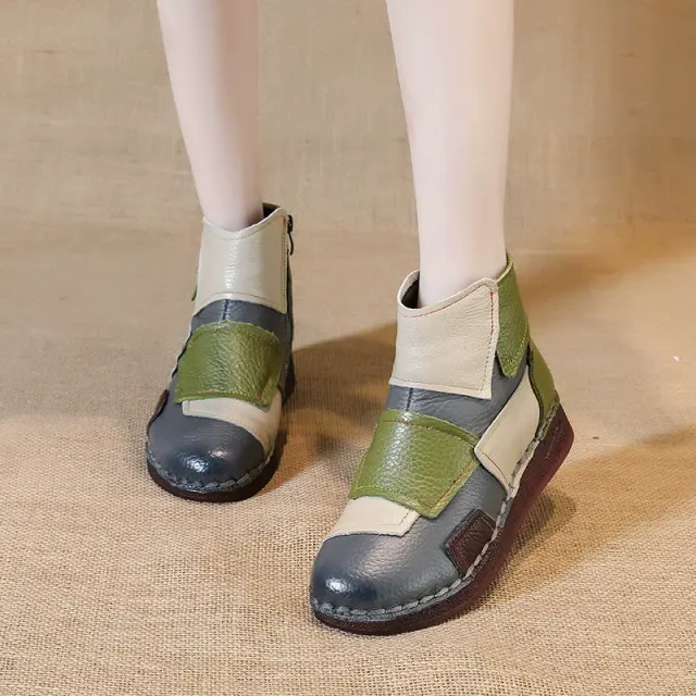 Woman Fashion Genuine Leather Martin Shoes Cowhide Winter Boots For Female PQ9502