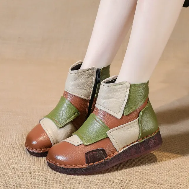 Woman Fashion Genuine Leather Martin Shoes Cowhide Winter Boots For Female PQ9502