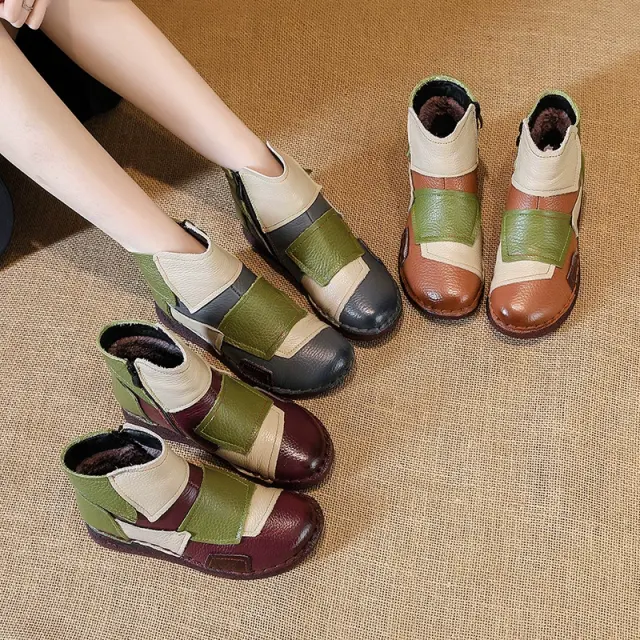 Woman Fashion Genuine Leather Martin Shoes Cowhide Winter Boots For Female PQ9502