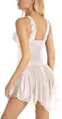 Women Mesh Babydoll Lingerie Wholesale Embroidery Sleepwear Sexy Nightdress PQ520