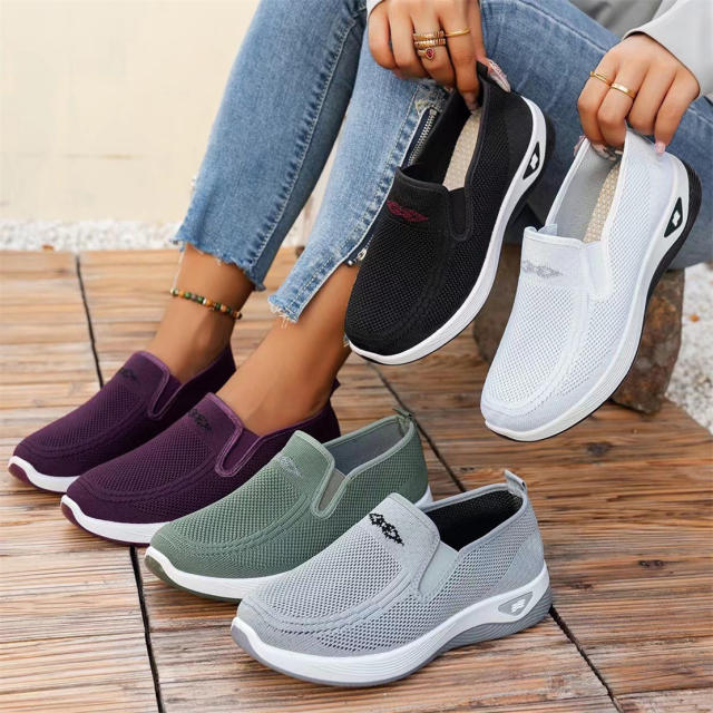 Wholesale Womens Flyknit Casul Shoes Mesh Sneakers Sport Shoes PQ-SK999