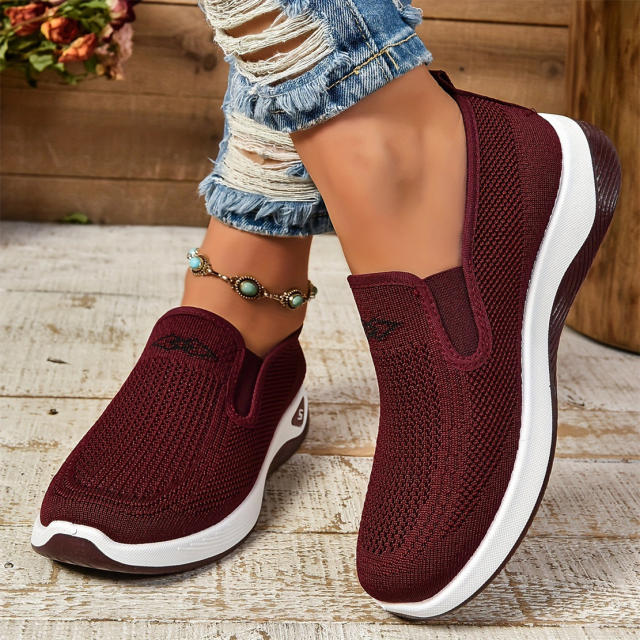 Wholesale Womens Flyknit Casul Shoes Mesh Sneakers Sport Shoes PQ-SK999