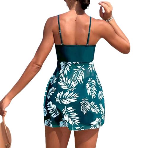 Women's Swimdress with Adjustable Straps, One Piece Swimsuit with Shorts PQ2406