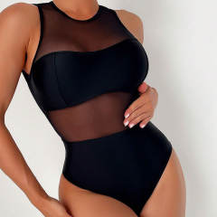 Mesh One Piece Swimsuit Suits Chic Women Beachwear Swimwear Bathing Suit PQ1517