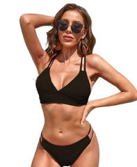 Twitching Bikinis Set for Female Beach Equipment Low Waist Bathers PQ111