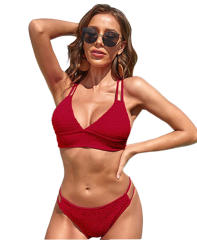 Twitching Bikinis Set for Female Beach Equipment Low Waist Bathers PQ111