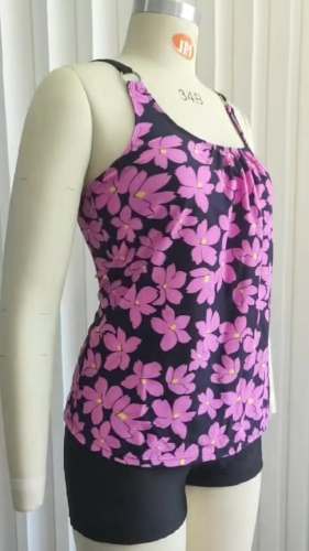 Women's Floral Tankini Swimsuit, Racerback Style Swimwear PQ-XY919B