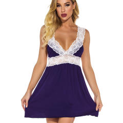 Women Babydoll Lingerie V-neck Sleepwear Sexy Chemise Night Dress PQ4026