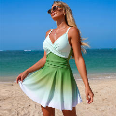 Women's One-Piece Swimdress, Adjustable Straps, Beach Swimwear PQ-GM26032