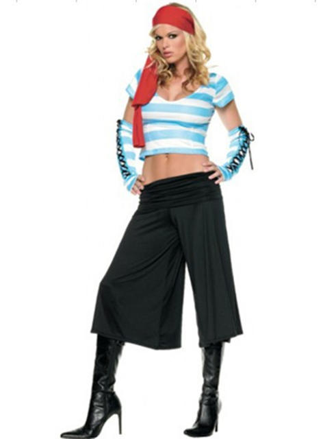 Women's Sexy Pirate Costume, Halloween Cosplay Pirate Uniform for Themed Party PQ4390