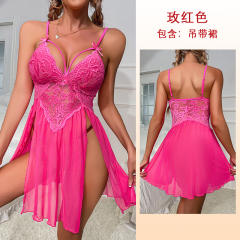 Sexy Lace Babydoll Lingerie Chemise Mesh Nightie Valentine Day Nightdress PQ311