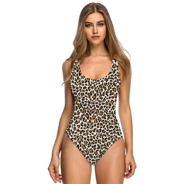Women's American Flag One-Piece Swimsuit, Patriotic Print Swimwear PQ155