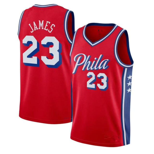 King James Basketball Jersey Philadelphia Basketball Fan Apparel 76ers Kits PQ-PH023