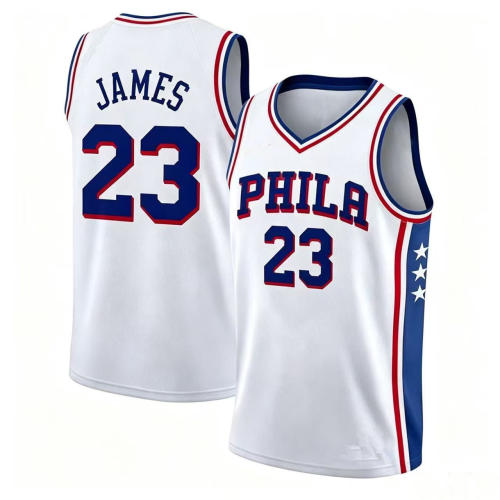 King James Basketball Jersey Philadelphia Basketball Fan Apparel 76ers Kits PQ-PH023