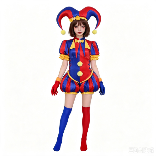 Halloween Animated Series Circus Clown Costume Anime Carnival Uniform PQ28171