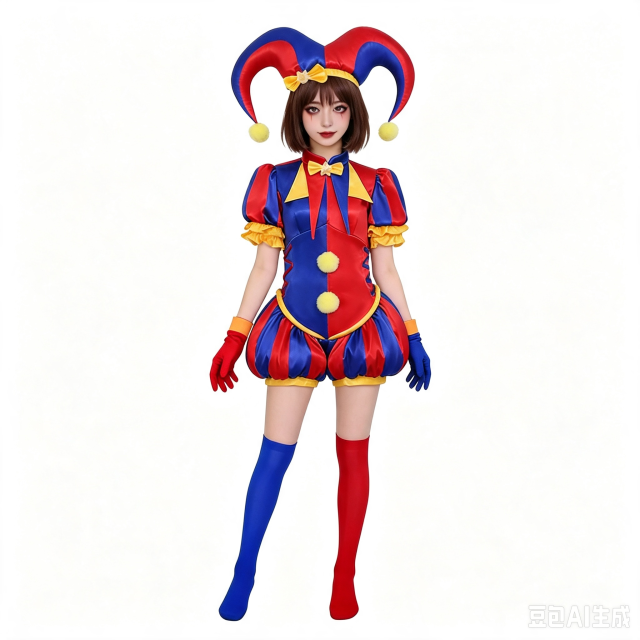 Halloween Animated Series Circus Clown Costume Anime Carnival Uniform PQ28171