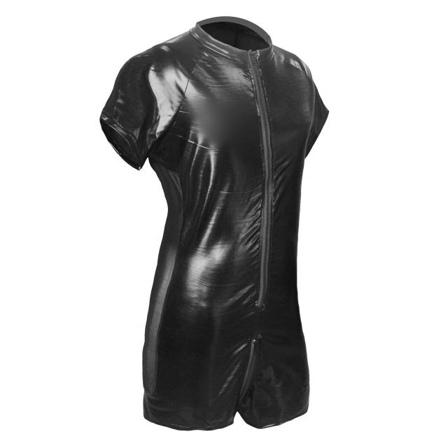 Male Sissy Gay PU Lingerie For Men Sexy Bodysuit Fetish Wear PQ6016