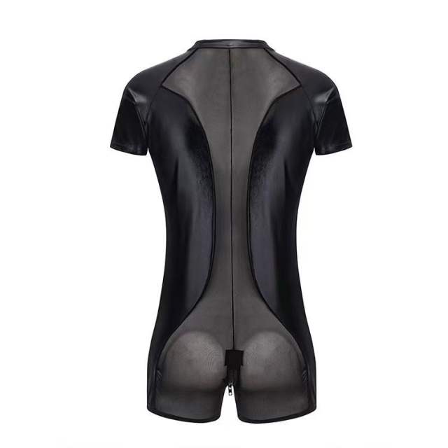 Sexy Bodysuit Fetish Wear Male Sissy Gay PU Lingerie For Men PQ200
