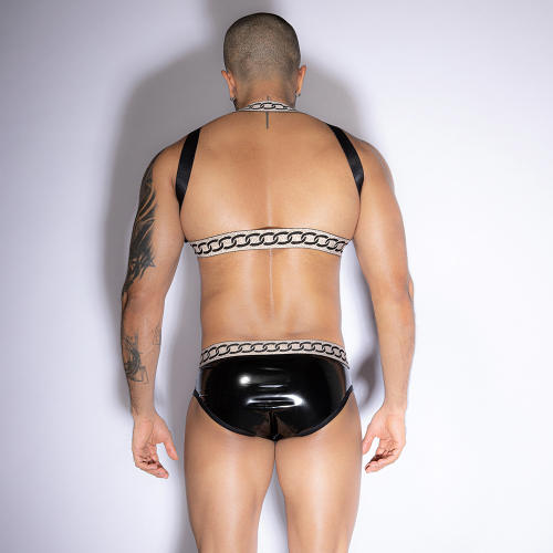 Gay Club Wear PU Lingerie For Men Sexy Fetish Wear PQ9170