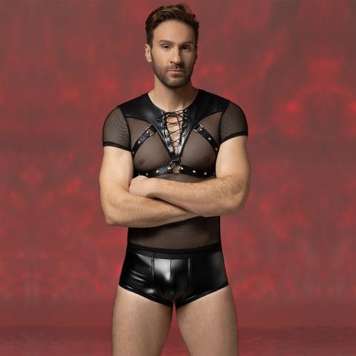 Wholesale Gay Club Wear Mesh Lingerie For Men Sexy Fetish Wear PQ2327