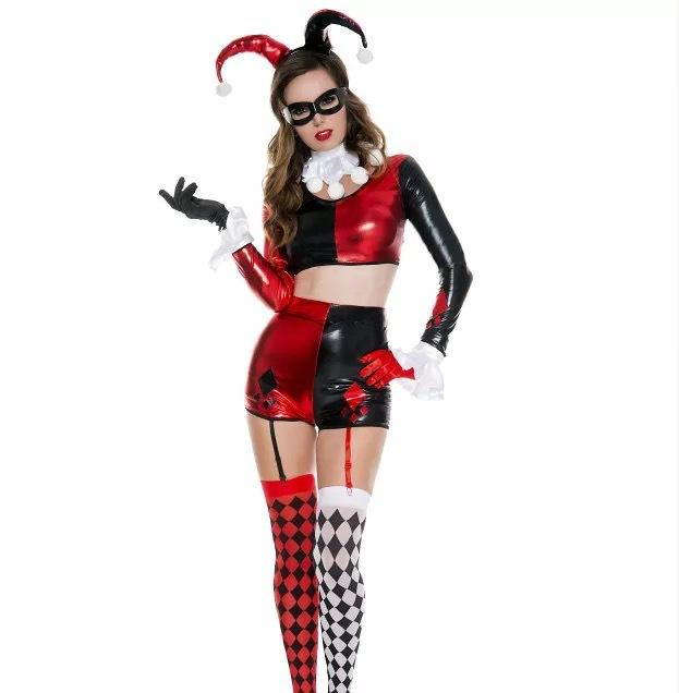 Women Halloween Circus Clown Cosplay Dress, Stage Performance Fancy Outfit PQ3382