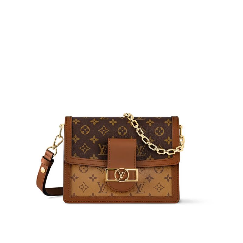 Louis Vuitton Dauphine MM Monogram And Monogram Reverse Canvas By Nicolas Ghesquière For The Cruise Collection, Women’s Handbags, Shoulder Bags 25cm LV M45958