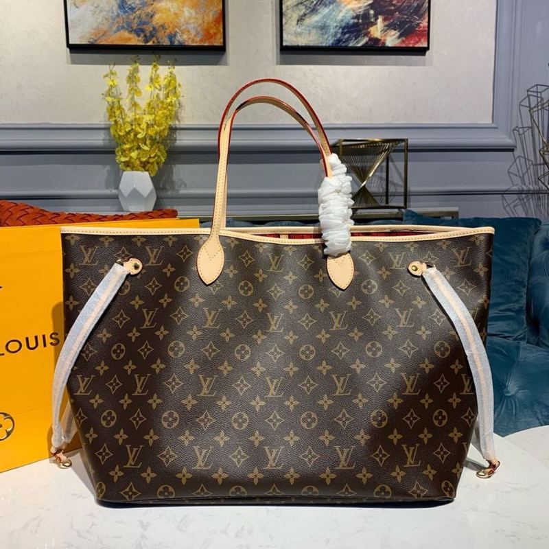 Louis Vuitton Neverfull GM Tote Bag Monogram Canvas Red For Women, Women’s Handbags, Shoulder Bags 15.7in/40cm LV M41181