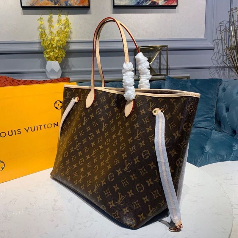 Louis Vuitton Neverfull GM Tote Bag Monogram Canvas Red For Women, Women’s Handbags, Shoulder Bags 15.7in/40cm LV M41181