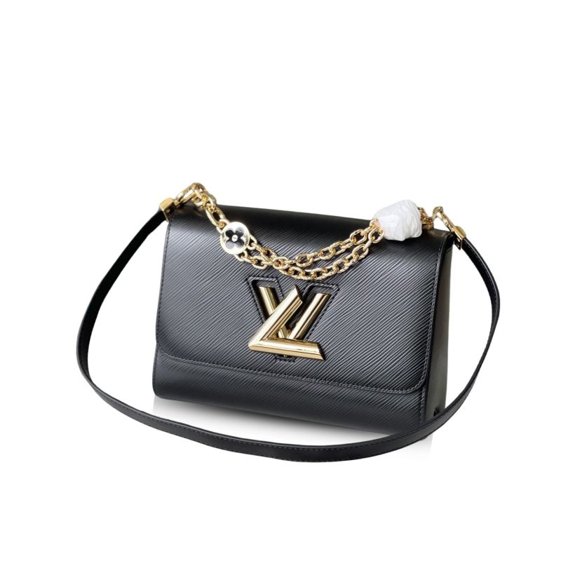 Louis Vuitton Twist MM Monogram Flower Black For Women, Women’s Handbags, Shoulder And Crossbody Bags 9.1in/23cm LV M59402