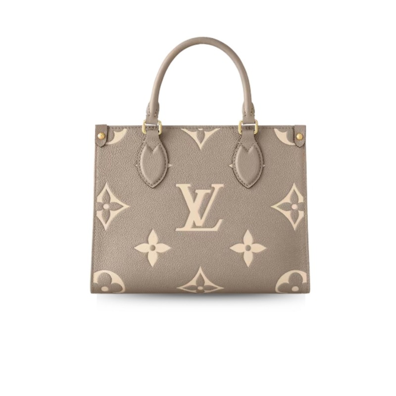 Louis Vuitton OnTheGo PM Tote Bag Monogram Empreinte Beige/Cream M45779
