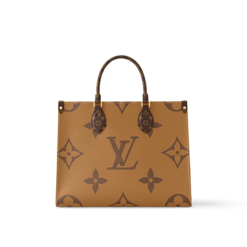Louis Vuitton OnTheGo MM Monogram And Monogram Reverse Canvas For Women, Women’s Handbags, Shoulder Bags 13.8in/35cm LV M45321