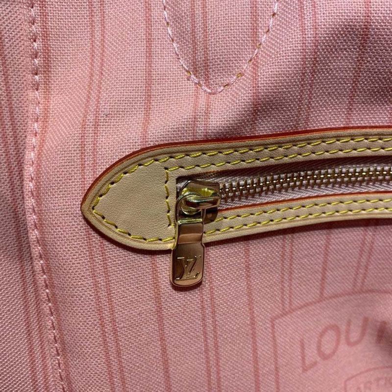 Louis Vuitton Neverfull MM Tote Bag Damier Azur Canvas Rose Ballerine Pink For Women, Women’s Bags, Shoulder Bags 12.2in/31cm LV N41605