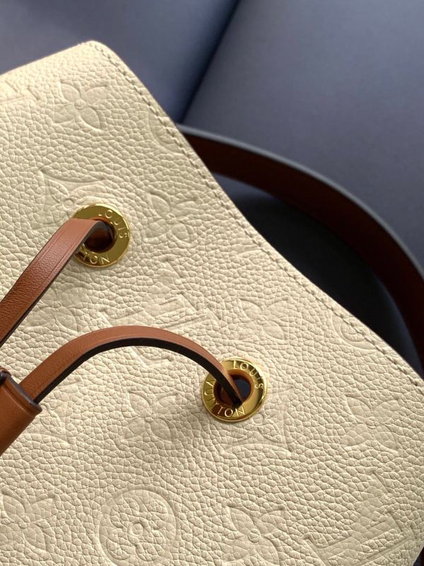 Louis Vuitton NeoNoe MM Bucket Bag Monogram Empreinte Creme For Women, Women’s Bags, Shoulder Bags 10.2in/26cm LV M45307
