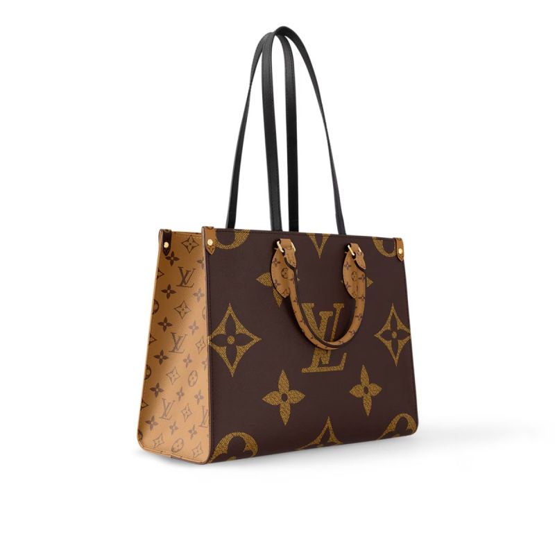Louis Vuitton OnTheGo MM Monogram And Monogram Reverse Canvas For Women, Women’s Handbags, Shoulder Bags 13.8in/35cm LV M45321