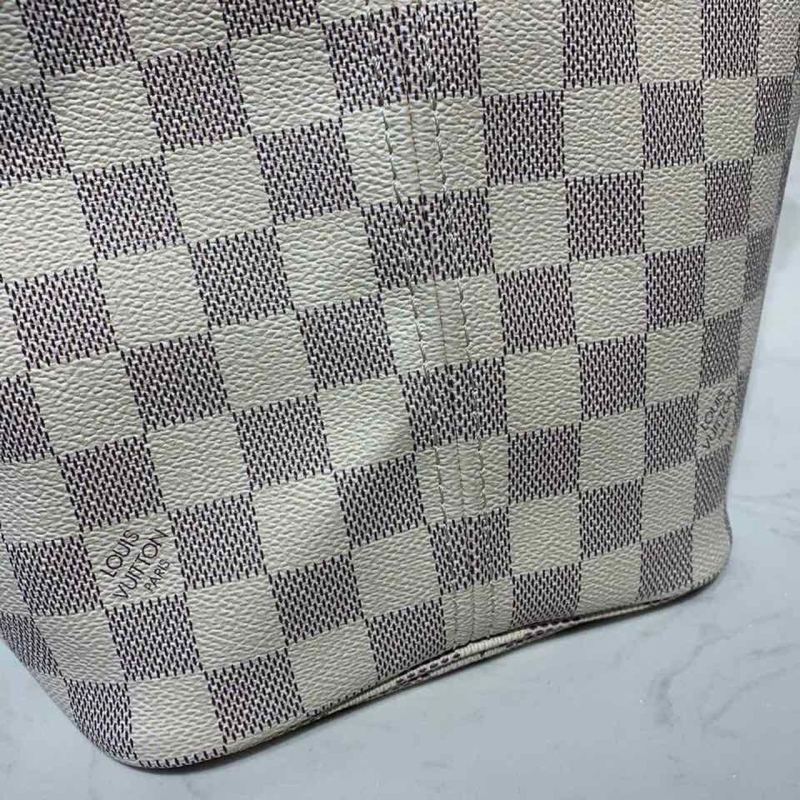 Louis Vuitton Neverfull MM Tote Bag Damier Azur Canvas Rose Ballerine Pink For Women, Women’s Bags, Shoulder Bags 12.2in/31cm LV N41605