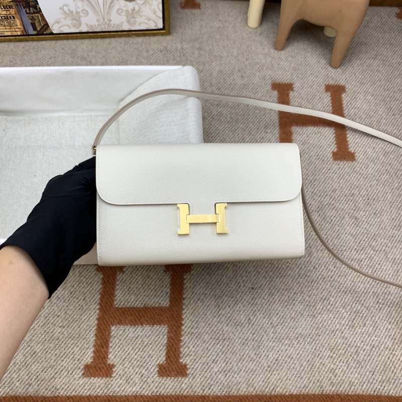 Hermes Constance Long Togo Wallet White, Gold Toned Hardware Bag For Women, Women’s Handbags, Shoulder Bags 8.1in/21cm