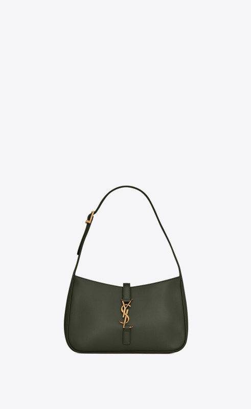 Saint Laurent YSL Small ‘Le 5 À 7 Hobo Bag In Smooth Leather Green For Women – 215080301