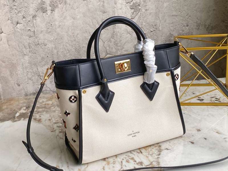 Louis Vuitton On My Side MM Tote Bag Cream For Women 12in/30.5cm