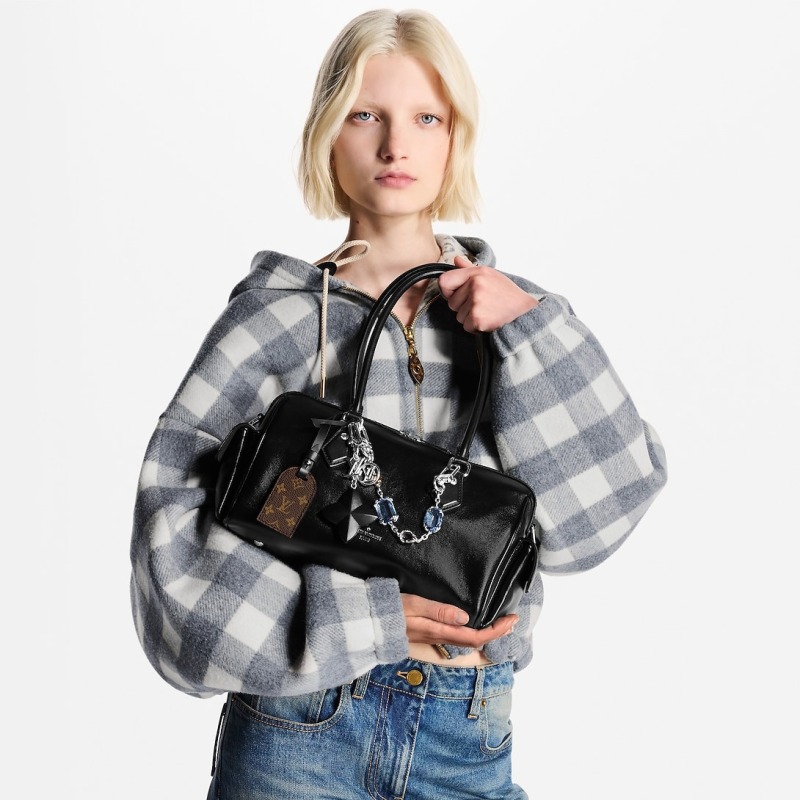 [True-to-ORIGINAL] Louis Vuitton Speedy Cargo Vibe Bag Black For Women 11in/28cm M12934