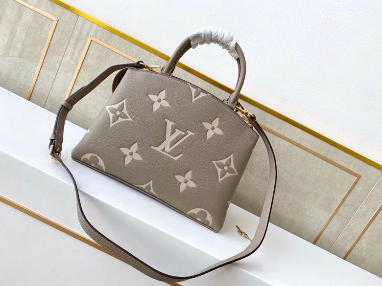 Louis Vuitton Petit Palais Monogram Flowers Tourterelle/Creme For Women, Women’s Handbags, Shoulder And Crossbody Bags 11.4in/29cm LV M58914
